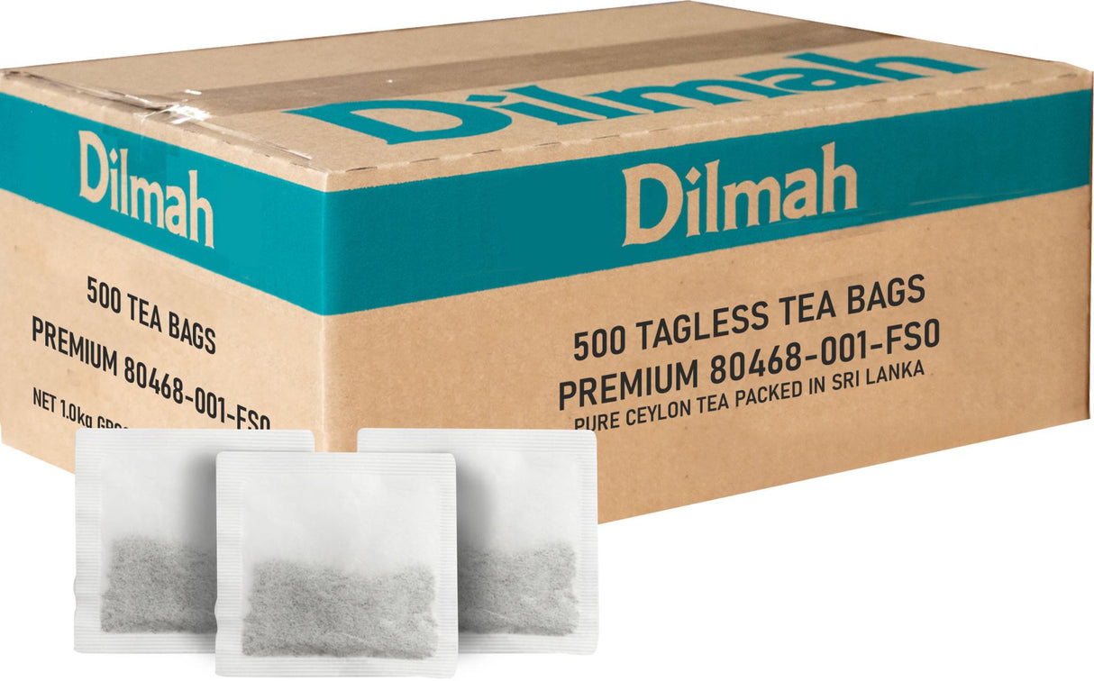 Dilmah Premium Pure Ceylon Tagless Tea Bags 500 Tea Bags (Box)