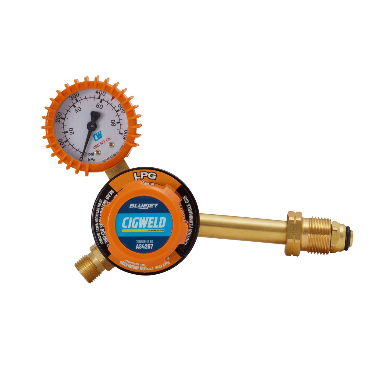 Cigweld BlueJet LPG Side Inlet Regulator 400kPa