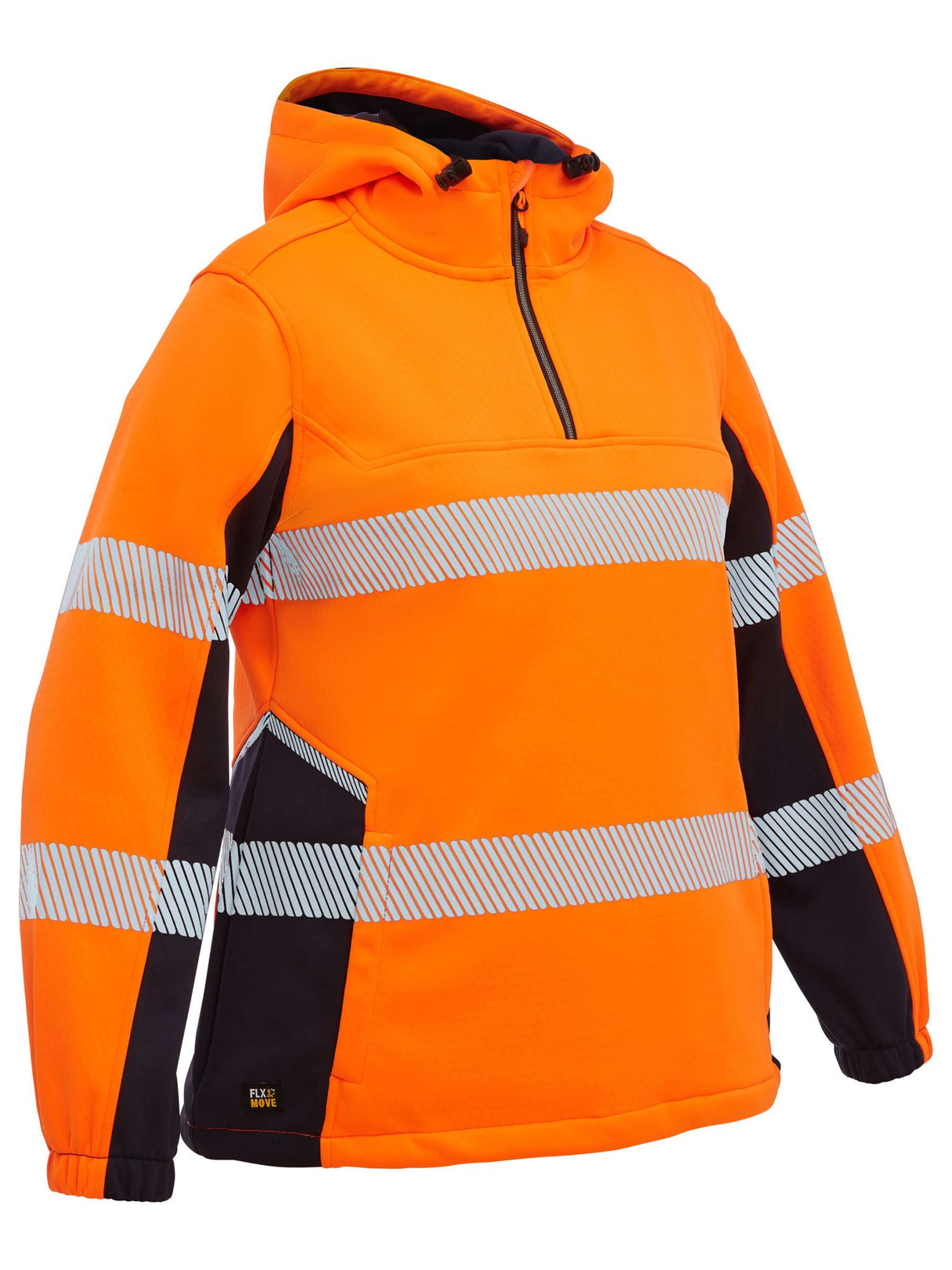 Bisley, Women's FLX & MOVE Liquid Repellent Hoodie - Orange/Navy - 20