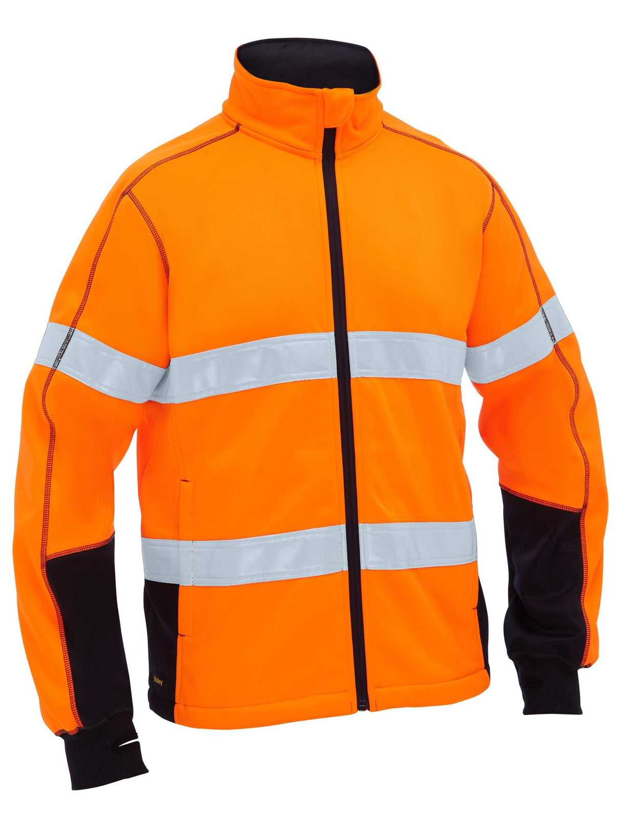 Bisley, Hi Vis Zip Front Fleece, BK6611T - Orange/Navy - XL