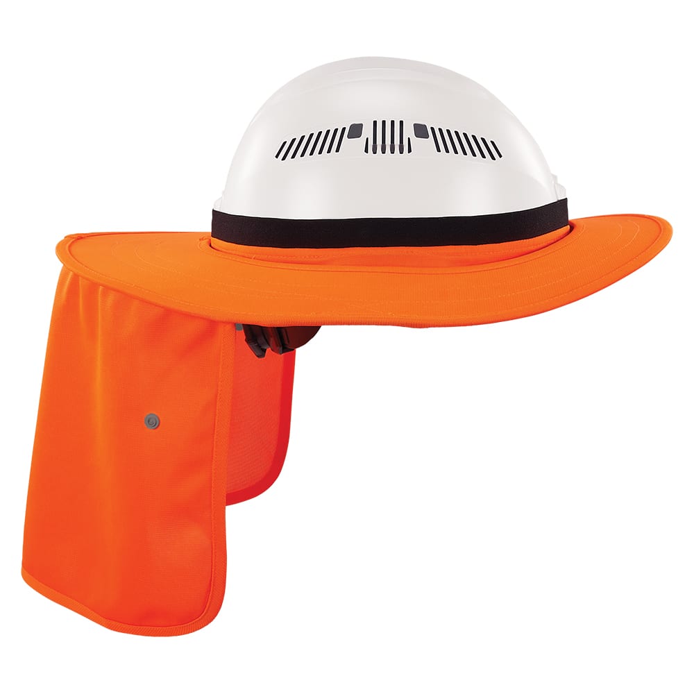 Chill-Its, Universal Hard Hat Brim with Shade - Orange (Size: OSF)