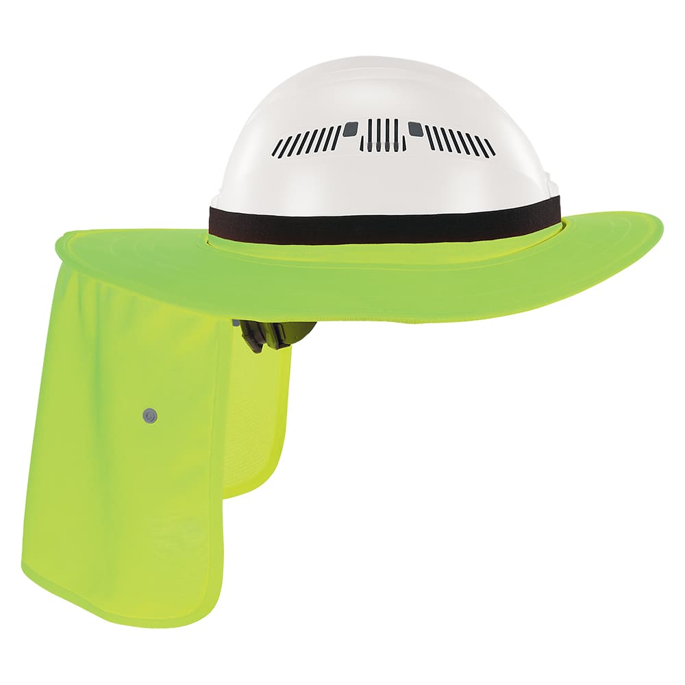 Chill-Its, Universal Hard Hat Brim with Shade - Lime (Size: OSF)