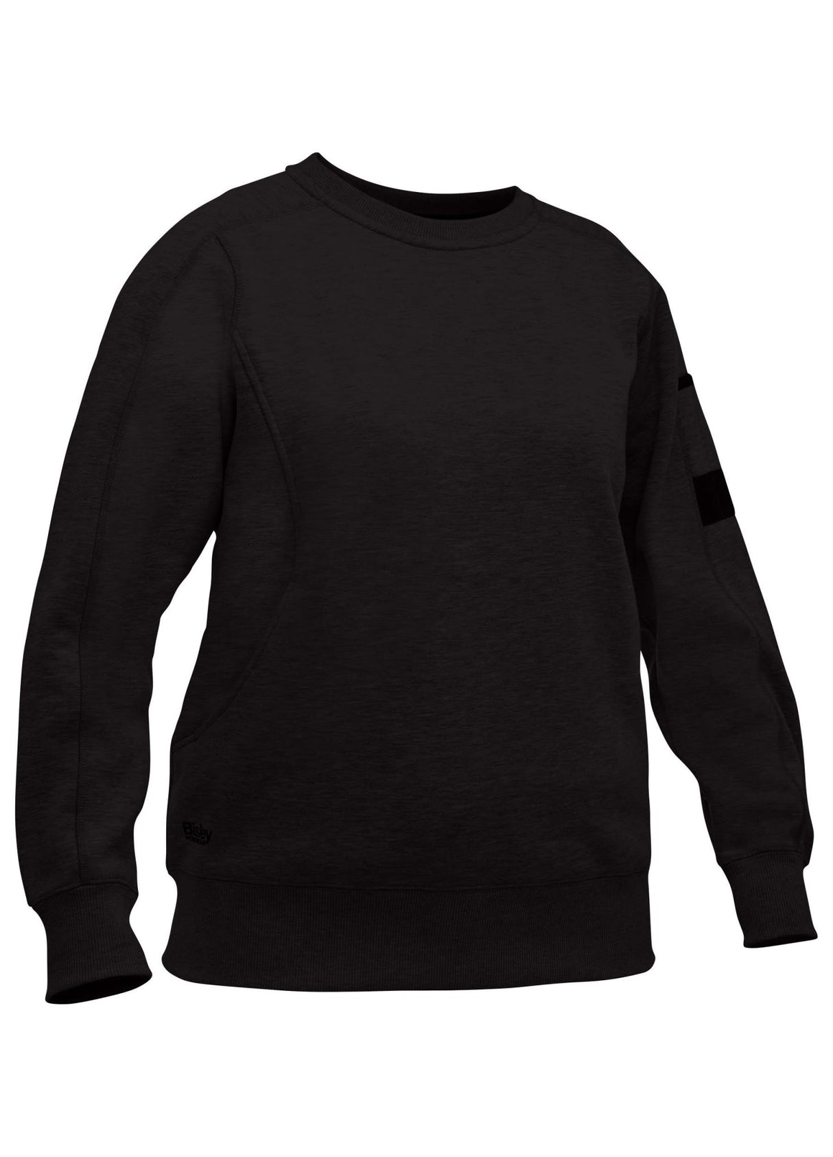 Bisley, Women's Fleece Crew Neck Jumper, BKL6723 - Black (Size: 16)