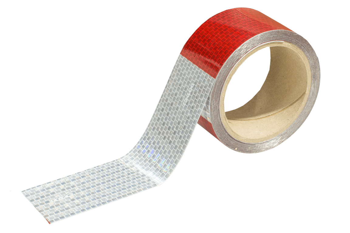 Conspicuity Reflective Tape 50mm x 9m - Red/White