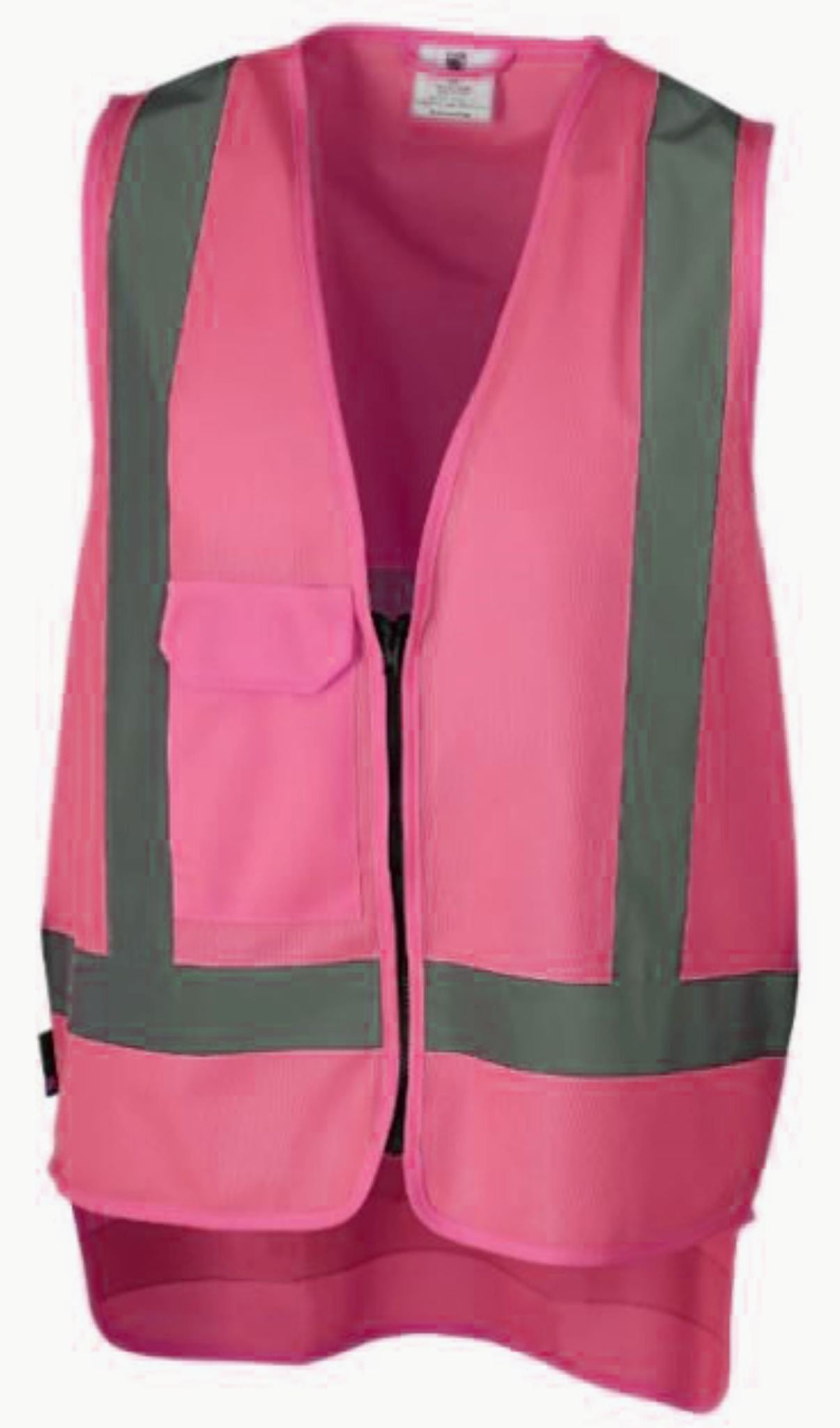 Workhorse, Hi Vis Safety Vest, MVE028 - Pink (Size: XS)