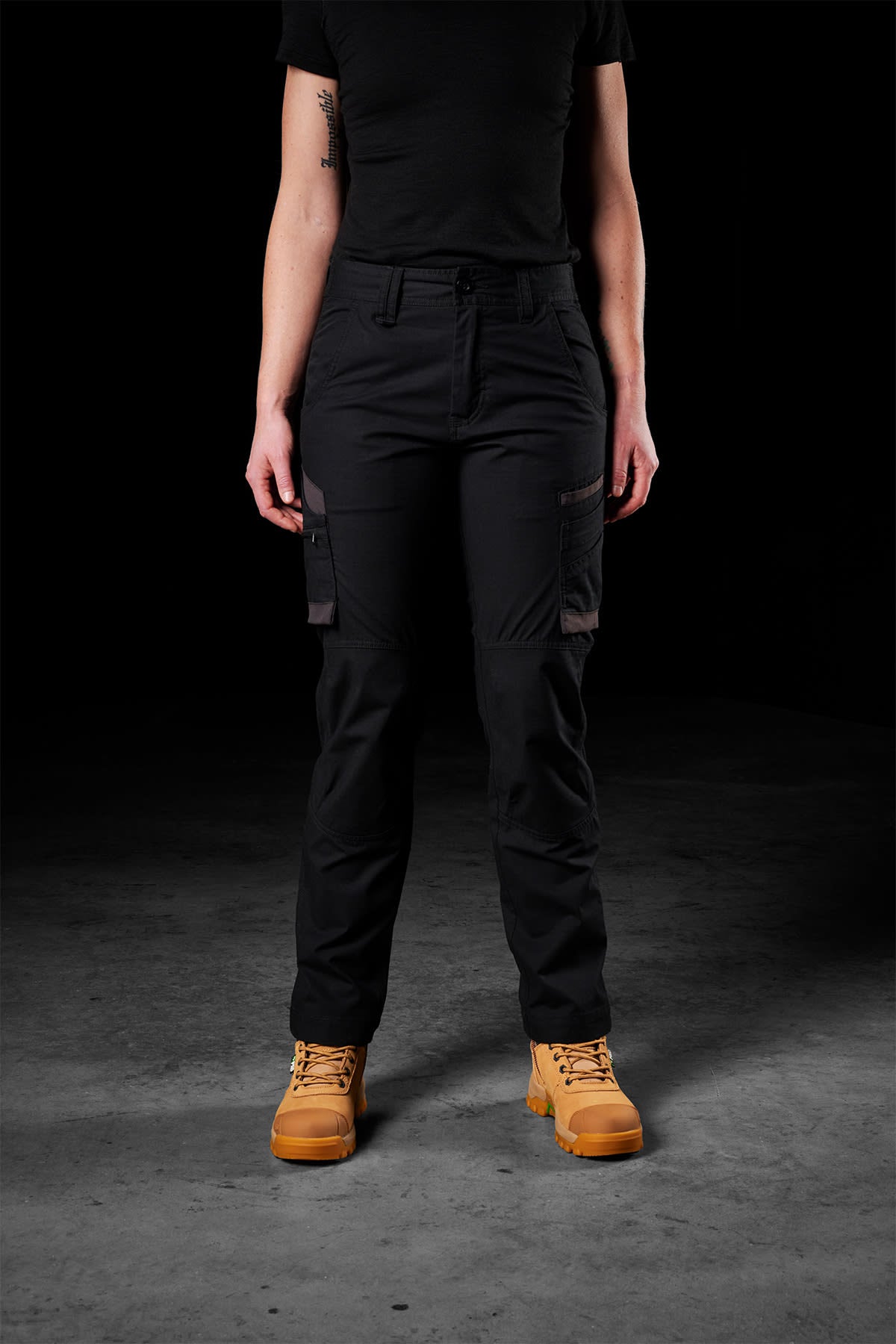 FXD, Womens Stretch Ripstop Work Pants, WP-7W - Black - 06