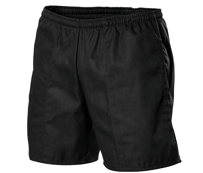 Hard Yakka, Polycotton Rugby Short (Each) - Black - Size: 87