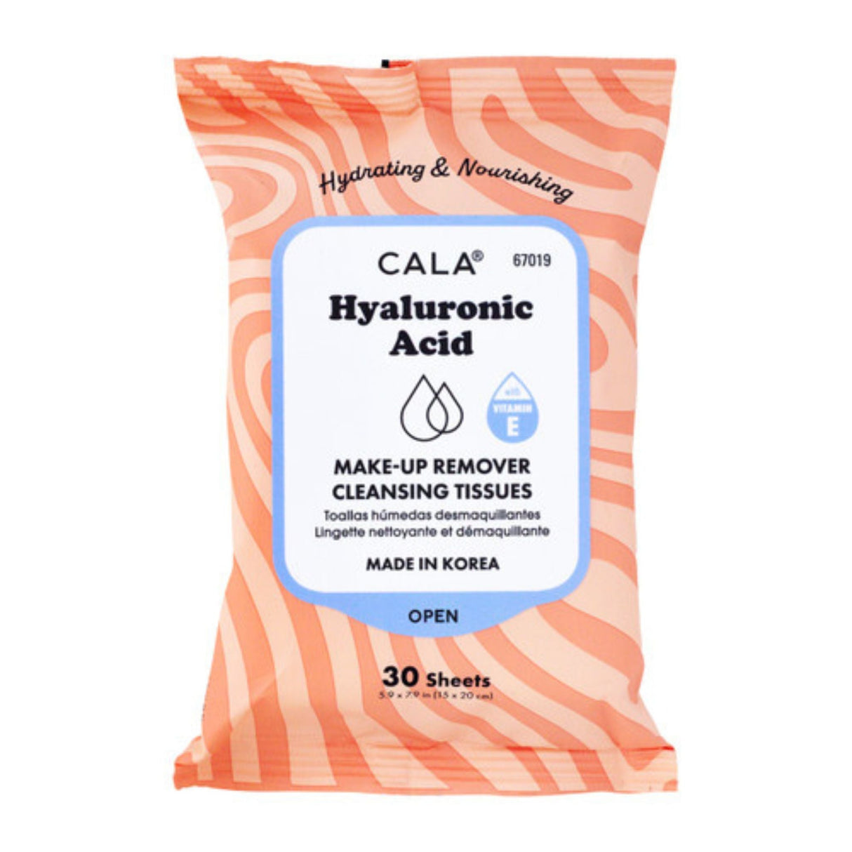 Cala Hyaluronic Acid Cleansing Wipes Disp - 6pcs