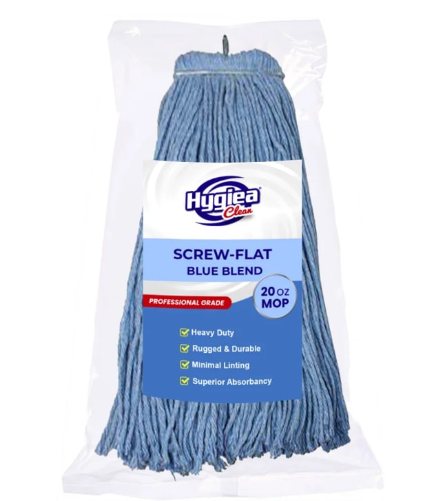 Layflat blue floor mop head, 20oz, 600g, (Each)