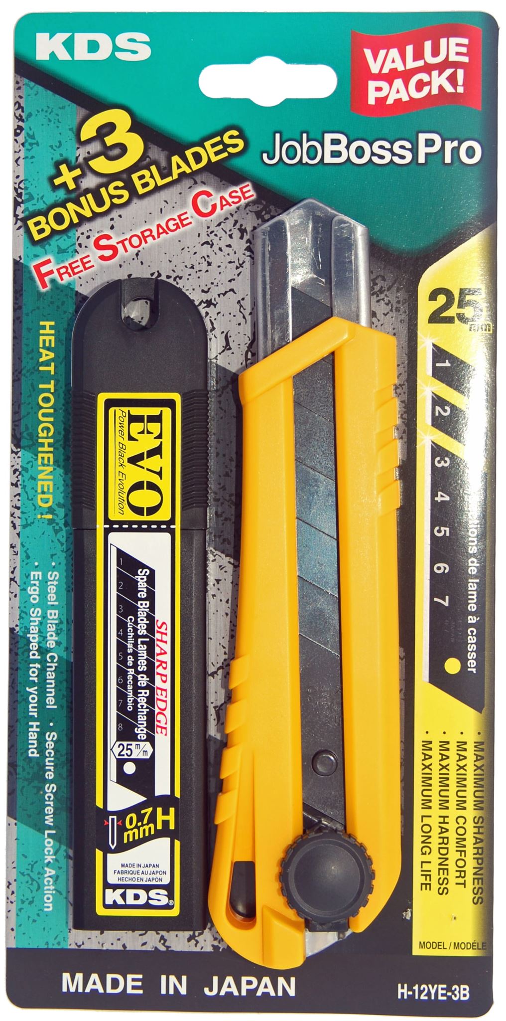 KDS Knife Blades EVO BOSS PRO Combo Pack 25mm