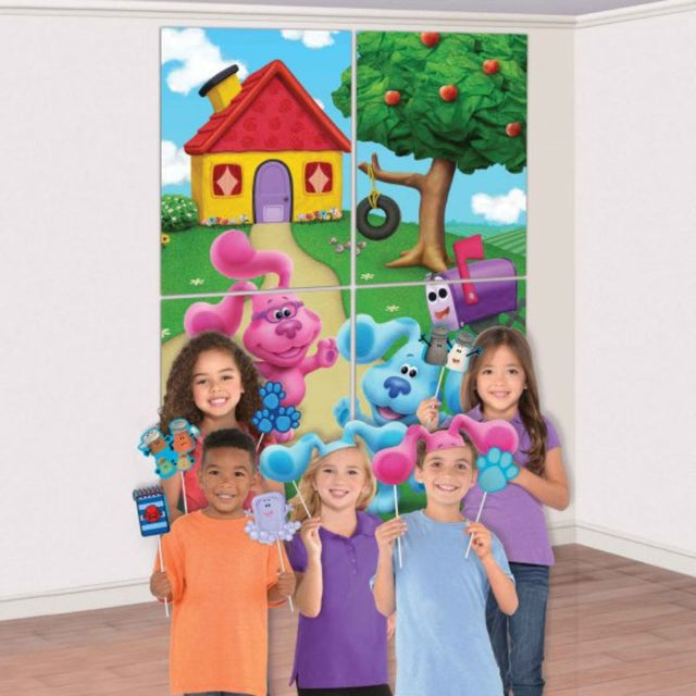 Colorful Blue's Clues scene setters and fun photo props for festive birthday celebrations and playful photo booths.