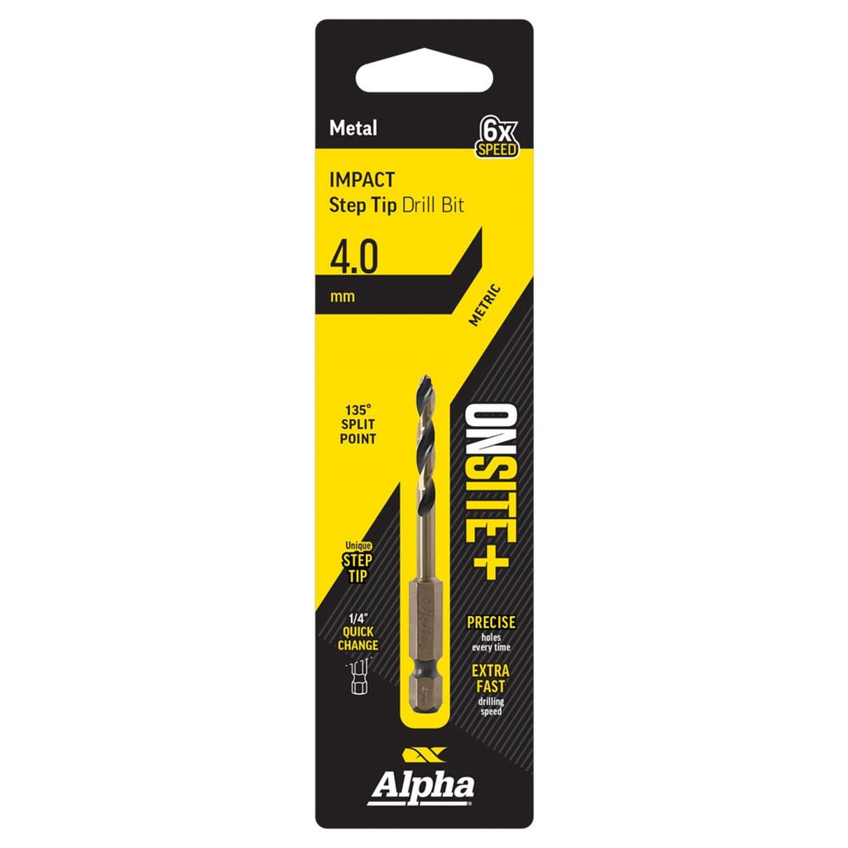 Trucut Alpha ONSITE Plus Impact Step Tip Drill Bit 4.0mm