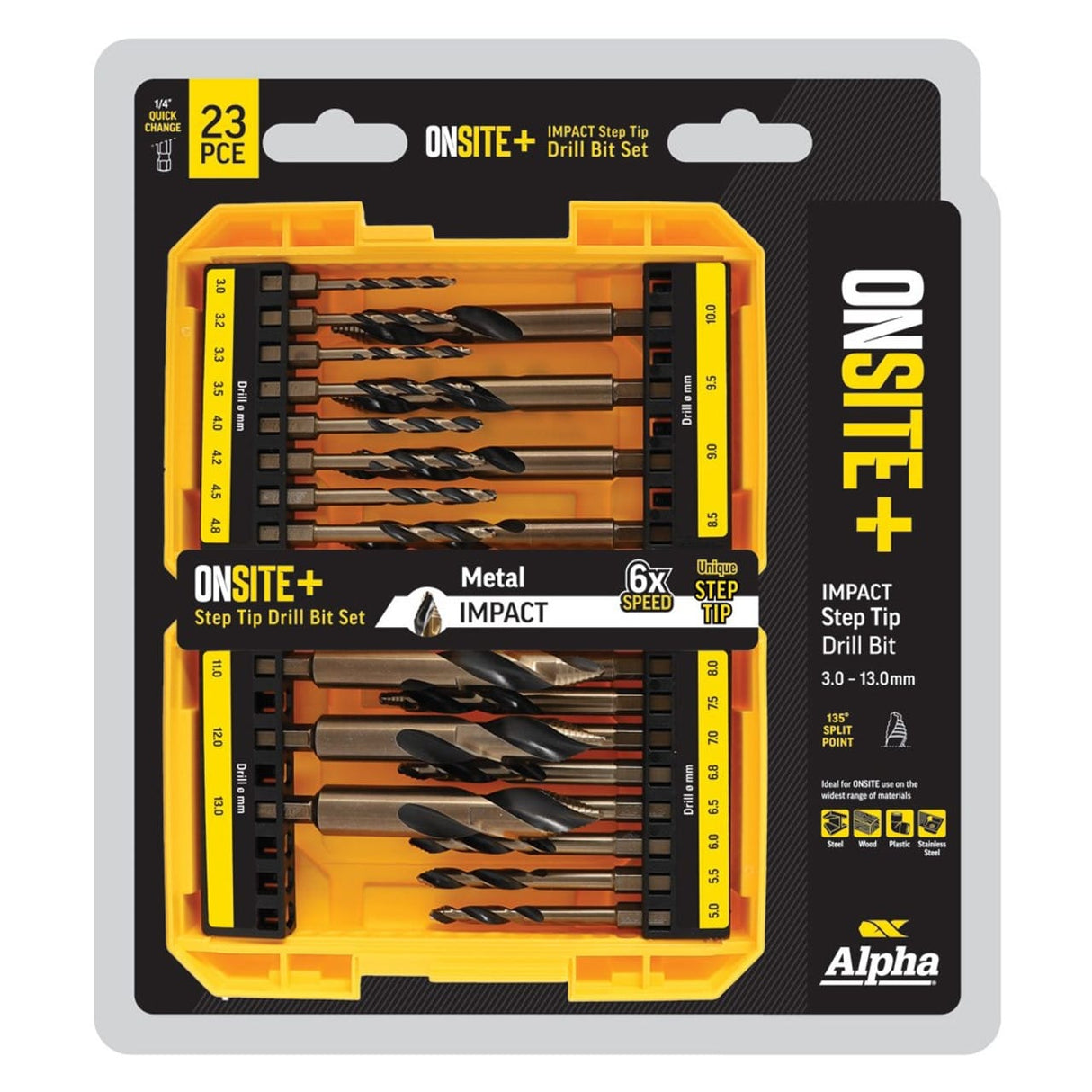 Trucut Alpha ONSITE Plus Impact Step Tip Drill S 23 (Piece)