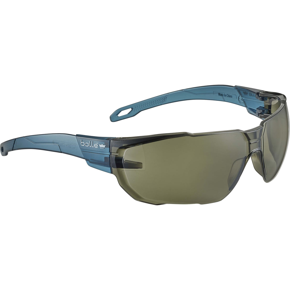 Bolle Swift Safety Glasses, Blue/Smoke Frame