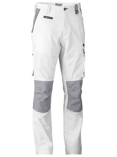 Bisley, Painters Cargo Pants, BPC6422, Regular - White (Size: 72)