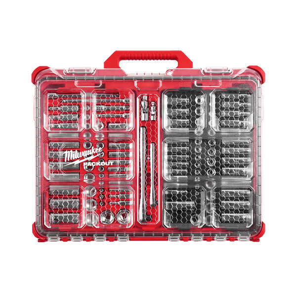 MiIlwaukee Socket Set Packout 1/4 3/8 106 PC
