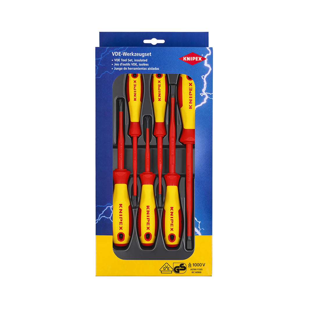 KNIPEX Set Screwdriver 6Pcs Slim 1000V