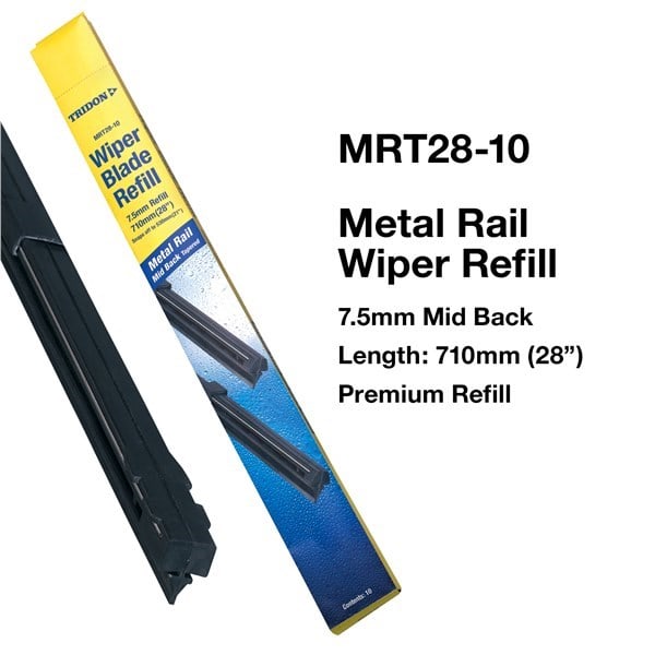 Tridon met/rail wiper r/fill mid tap 710mm 10pk