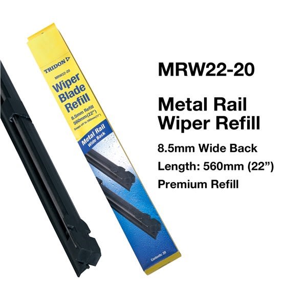 Tridon met/rail wiper refill wide 560mm 20pk
