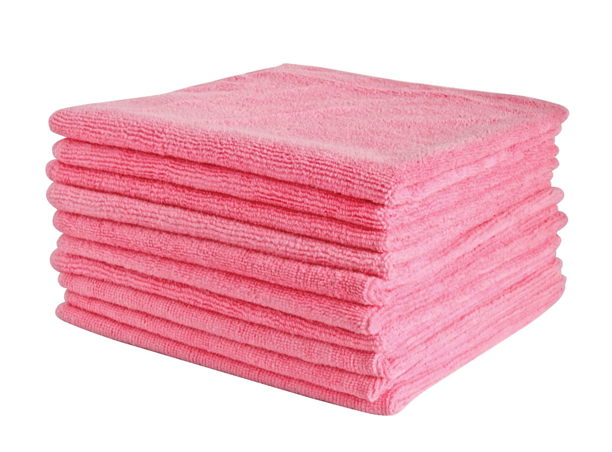 Filta Commercial Microfibre Cleaning Cloth Pink 40cm x 40cm 10 Cloths