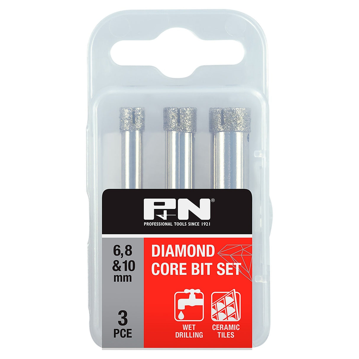 Drill Diamond Core Set 3PC Pn