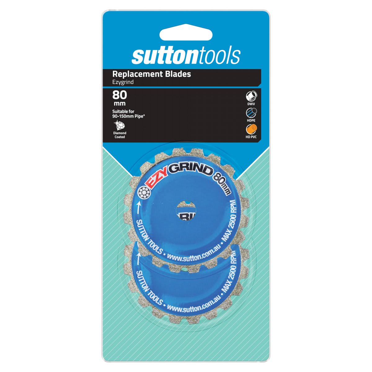 Ezygrind Blade 80mm 2Pk Sutton