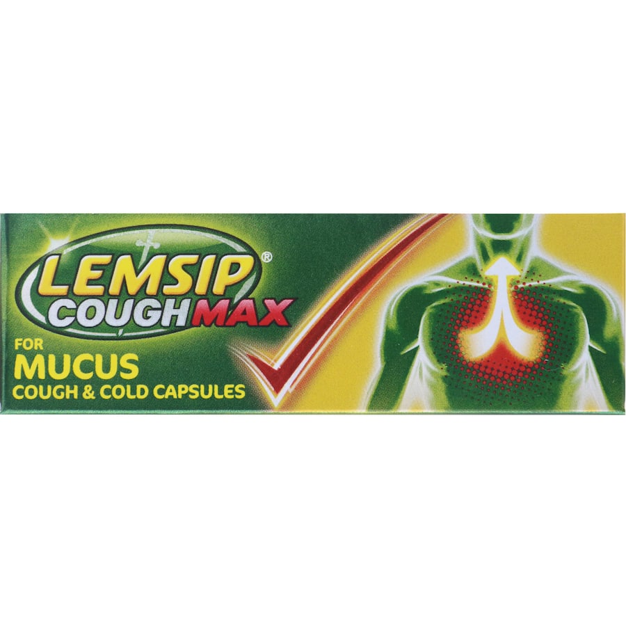 Lemsip Max For Mucus Cough & Cold Chesty Cough Capsules 16pack