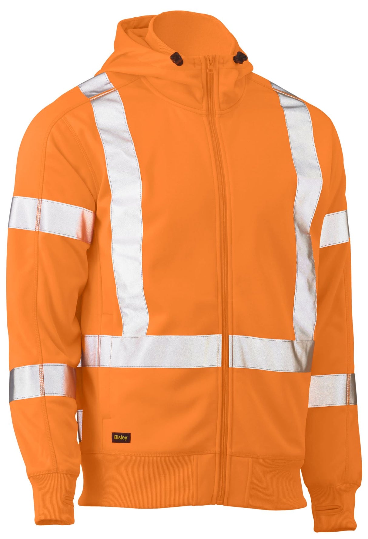 Bisley, X Taped Hi Vis Fleece Hoodie, BK6819XT - Orange - 3XL