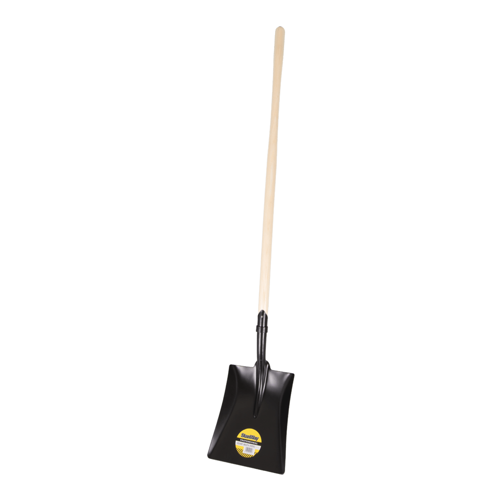 STANWAY Square Mouth Shovel with Long Hickory Hand