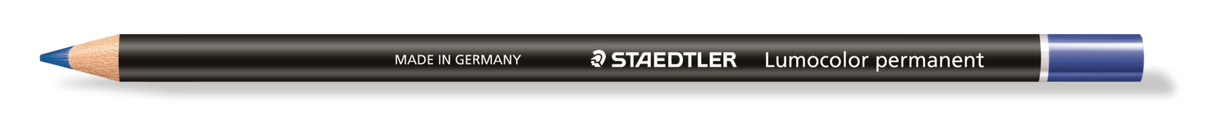 Lumocolor Glasochrom Permanent Pencil - Blue (Pack of 12)