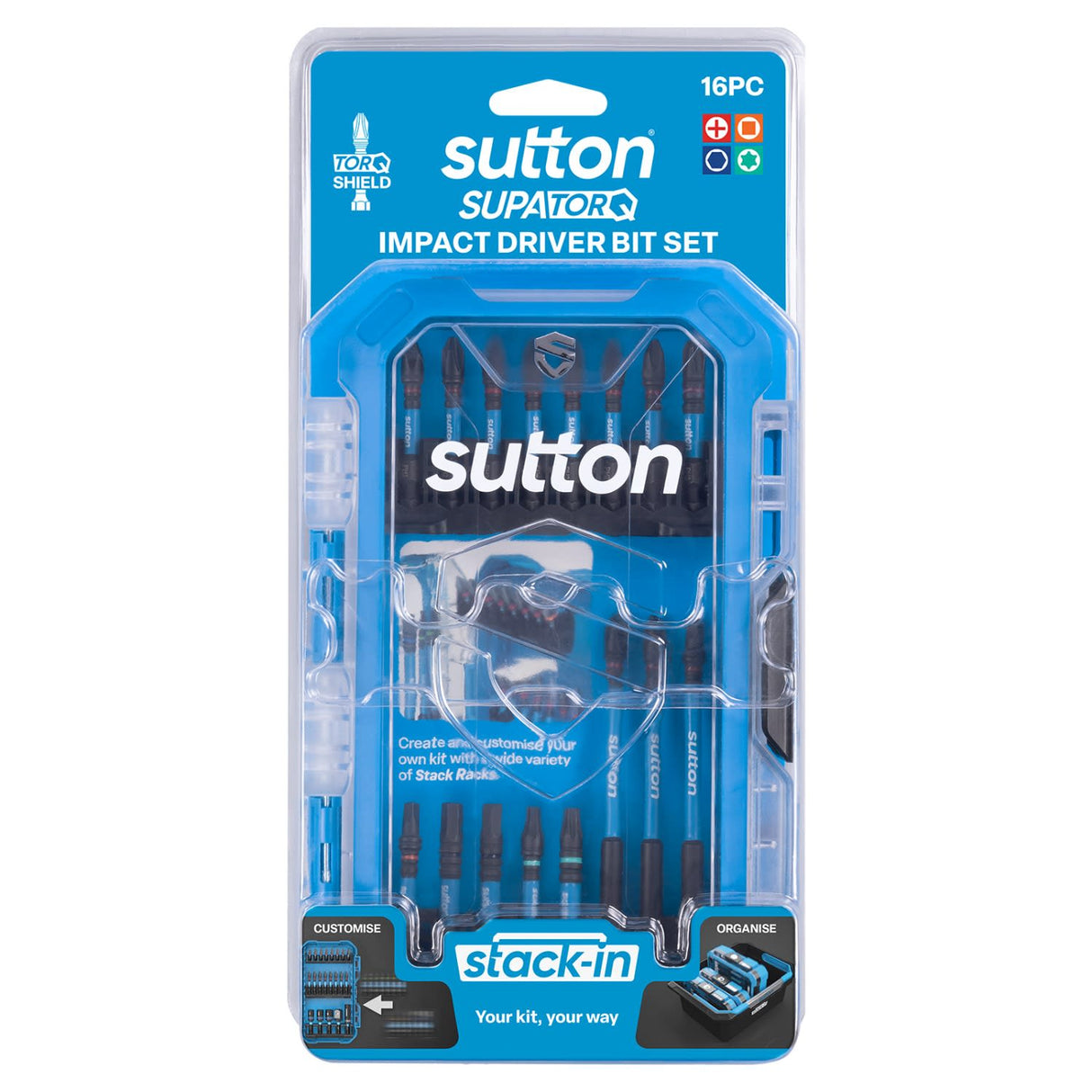 Sutton Stack-in Screwdriver Bit Set 16 Piece