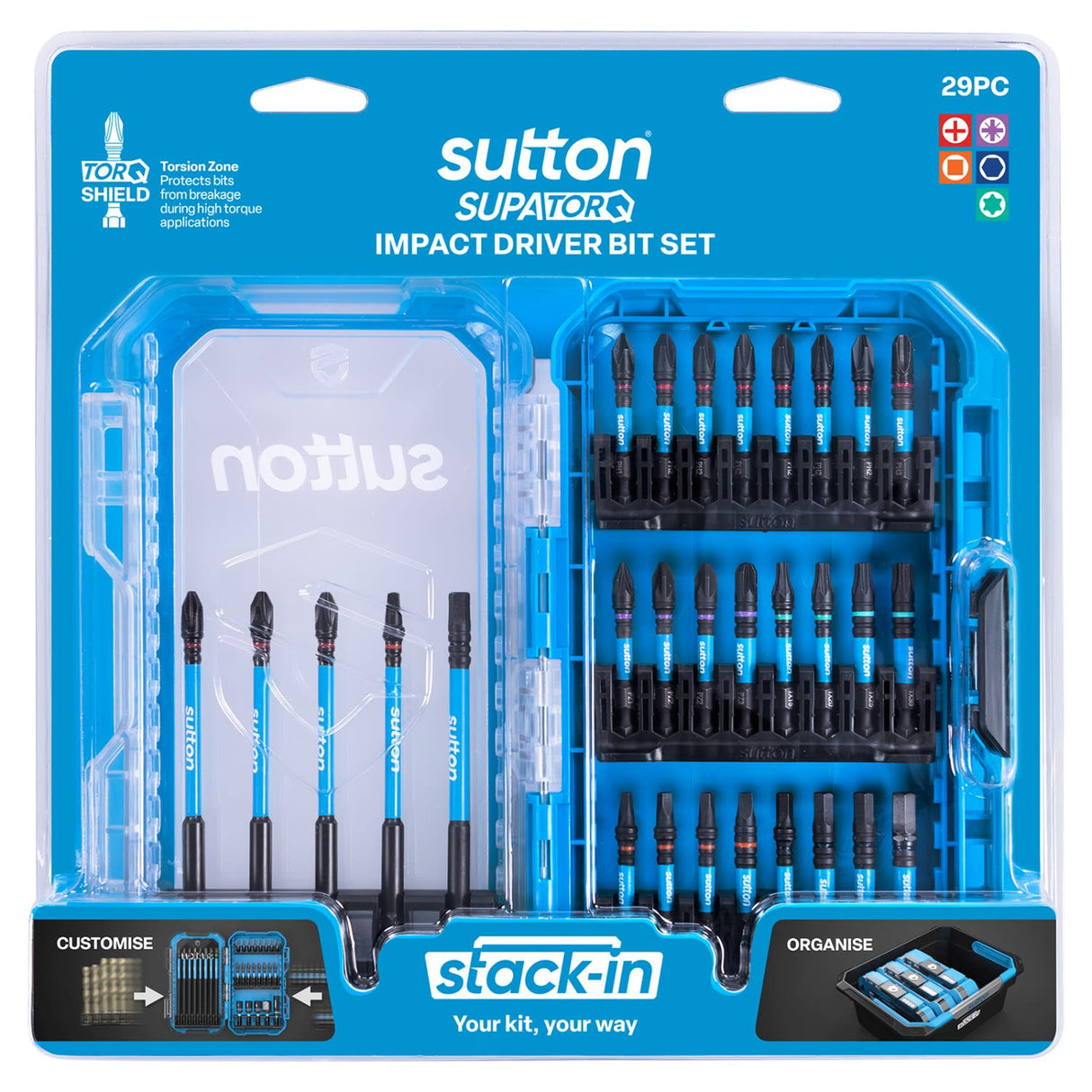 Sutton Stack-In Screwdriver bit Set 29 Piece
