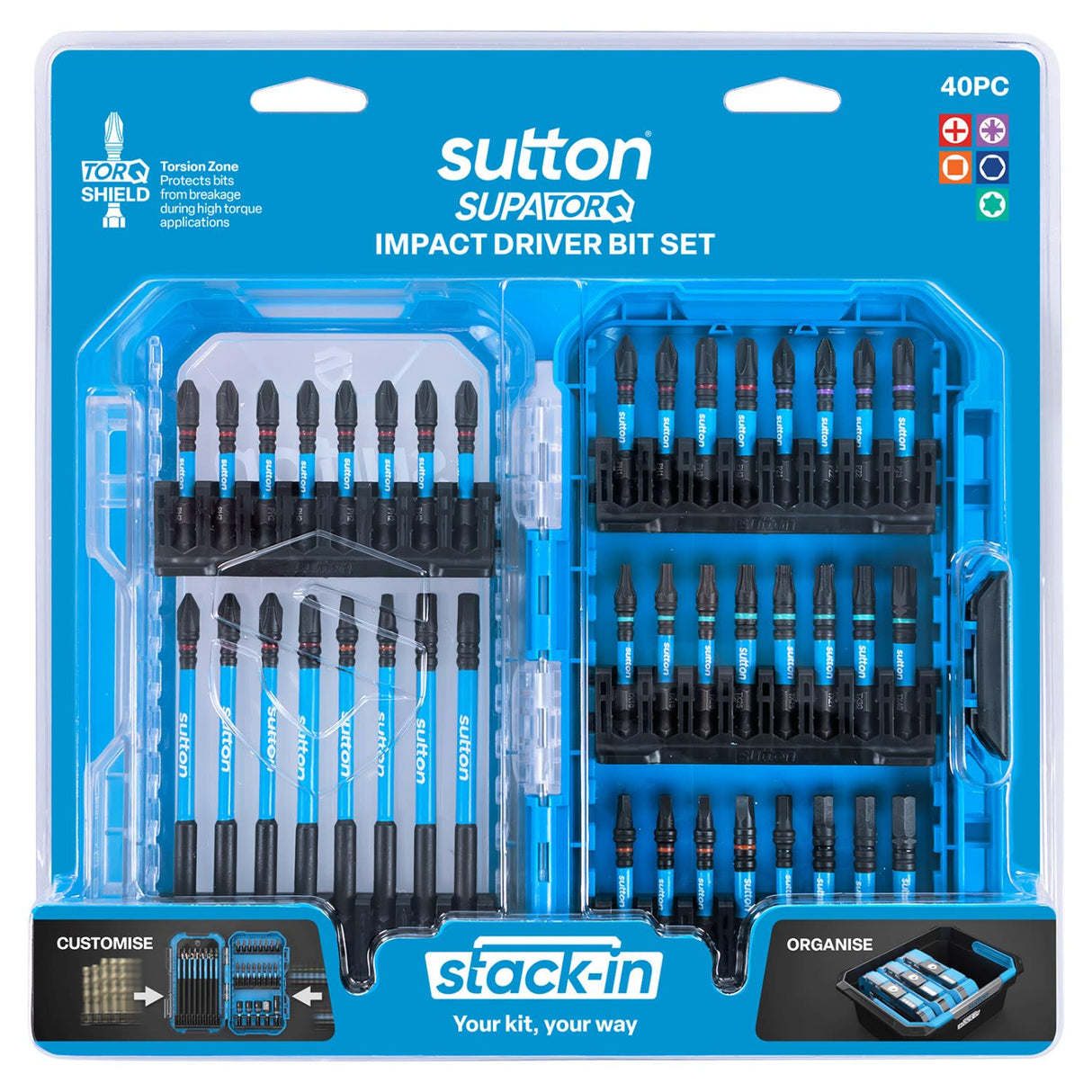 Sutton Stack-In Screwdriver Bit Set 40 Piece