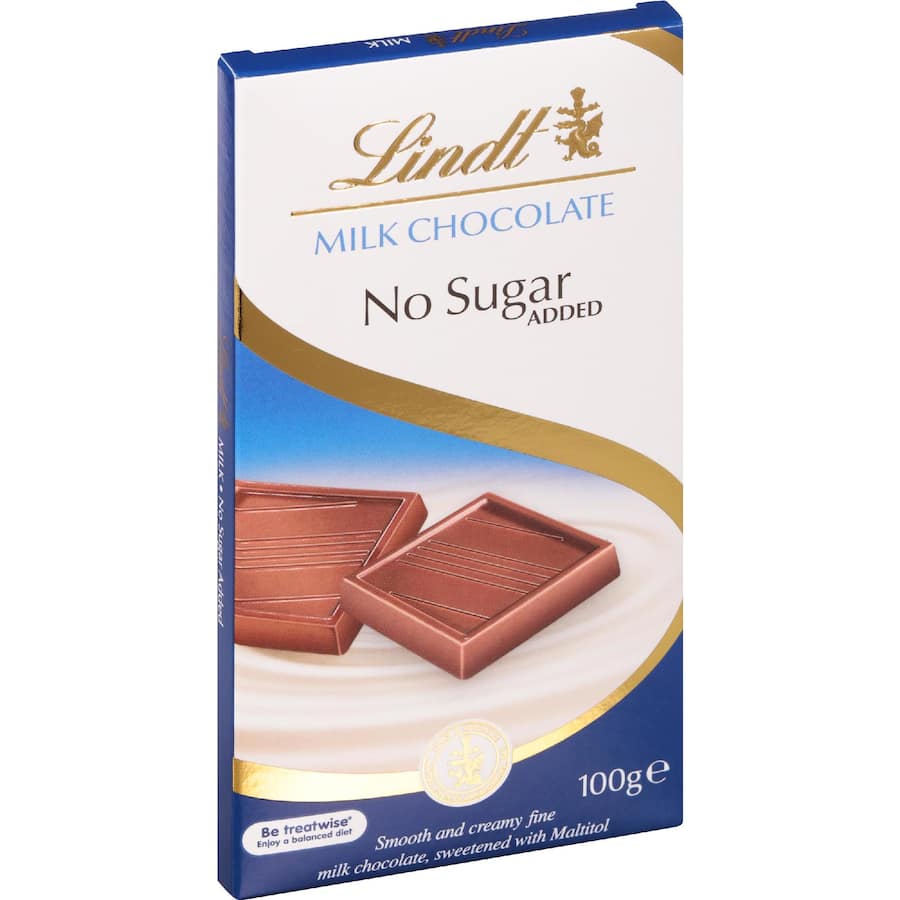 Lindt Chocolate Milk No Sugar Block 100g