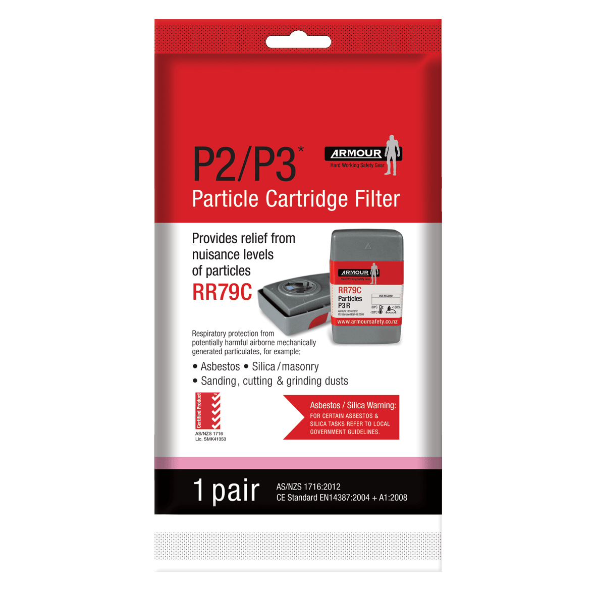 Armour Particulate Hard Case Cartridge P2/P3 (Pair)