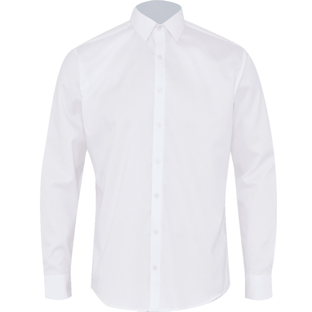 NNT Stretch Textured Long Sleeve Shirt CATJCB - White (Size: 43)