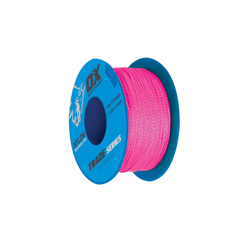 OX Trade Nylon Builders Line No.8 Gauge Pink 100m