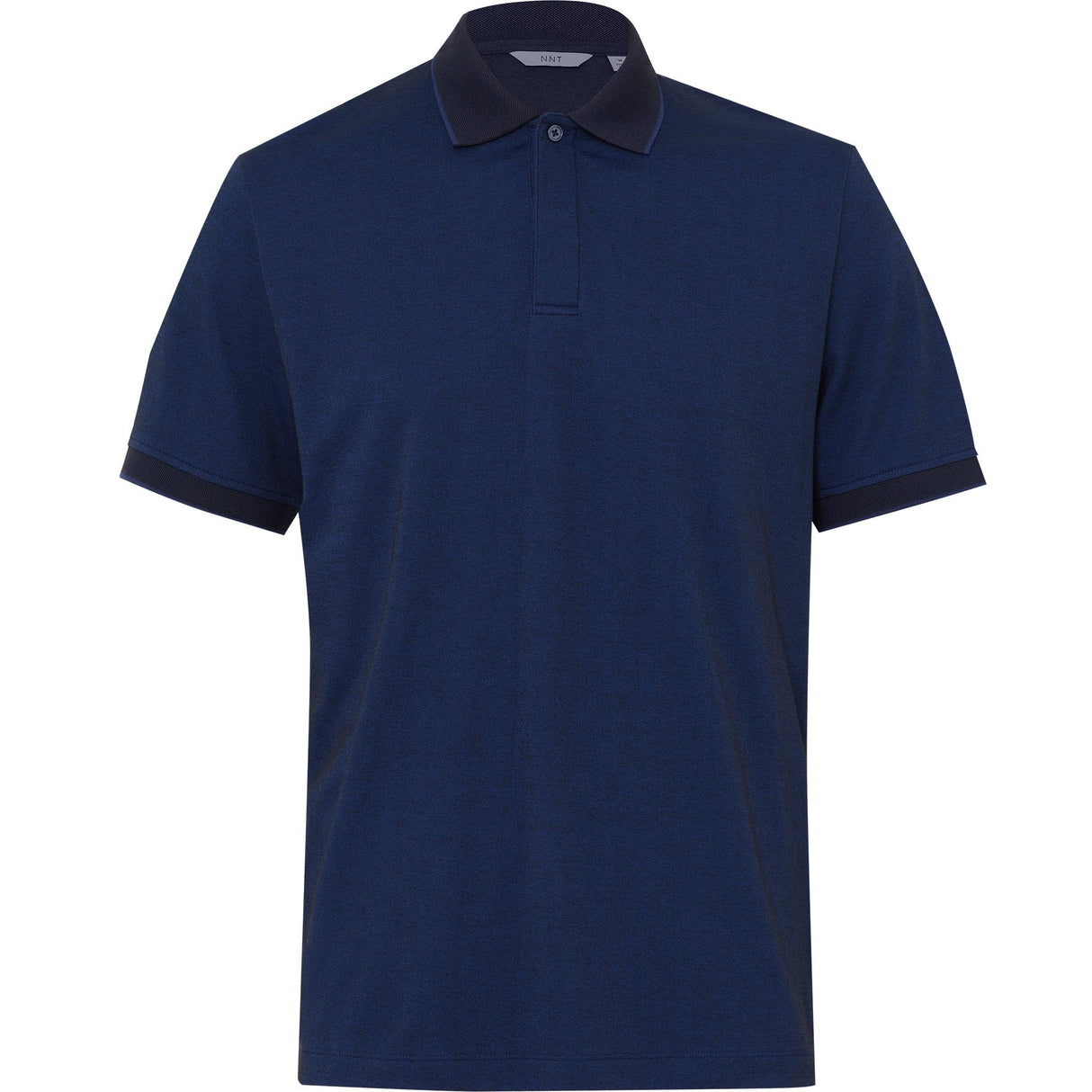 NNT Textured Cotton Poly Short Sleeve Polo CATJA4 - Charcoal/Blk (Size: 3XL)