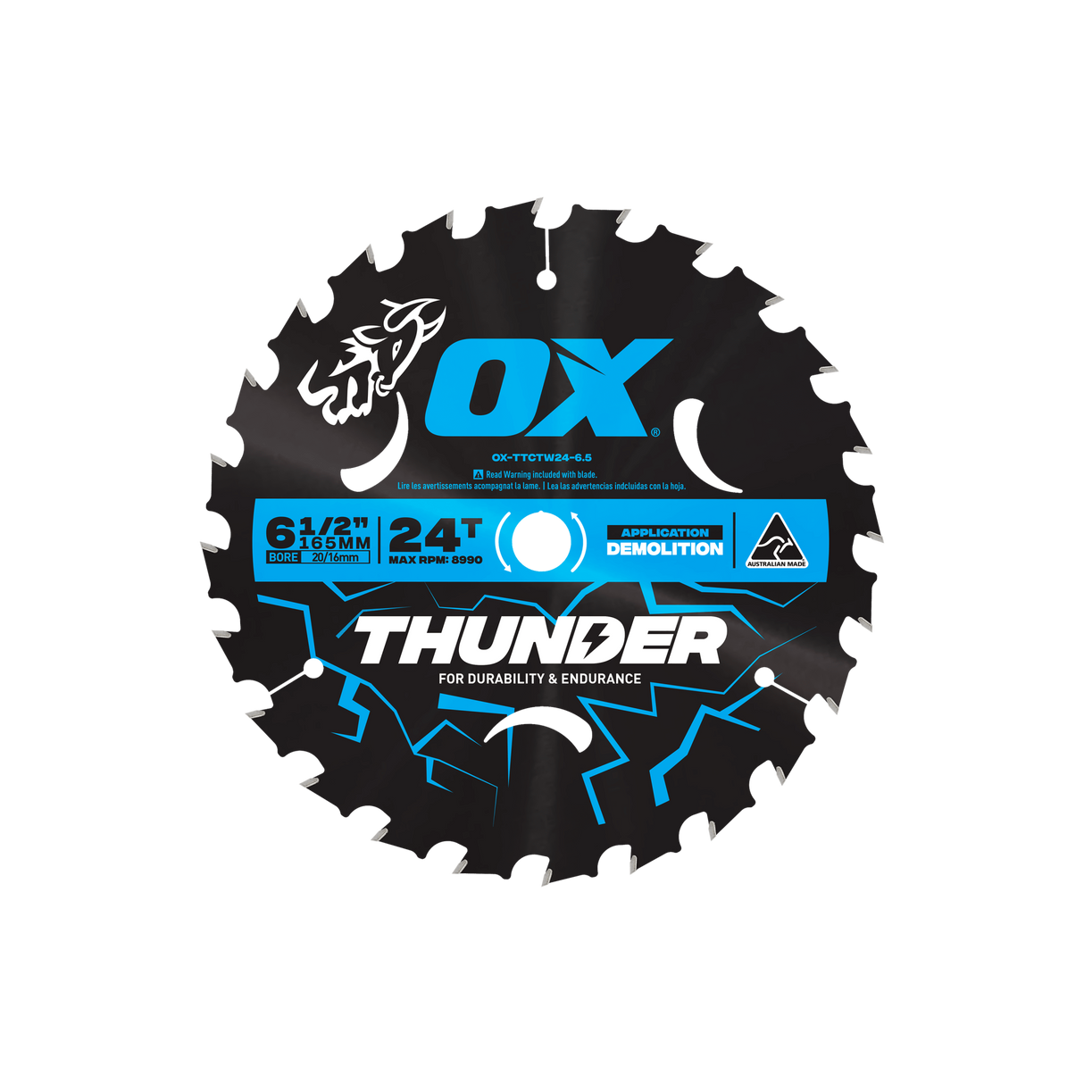 OX Pro Thunder Circular Saw Blade | 24T 165mm