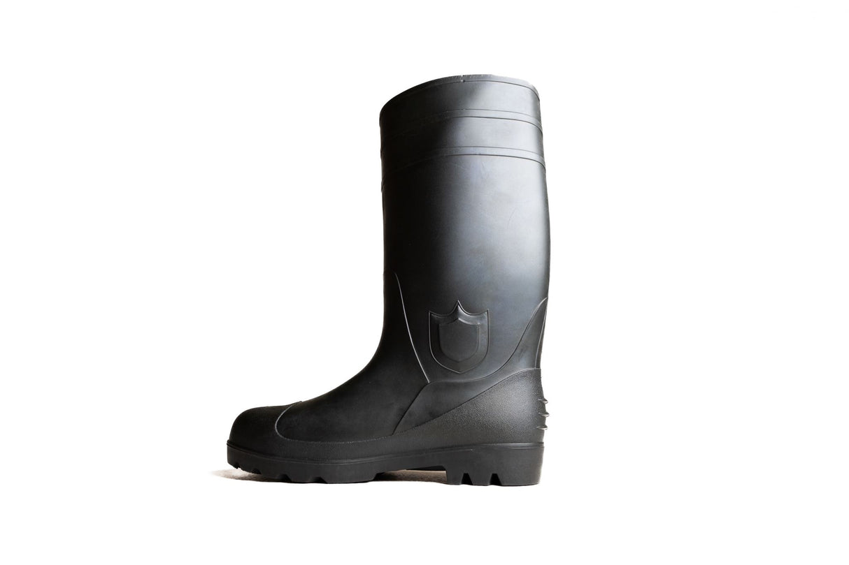 Tredlite Waitoa Safety Gumboot TR007- Black - Black (Size: 07)