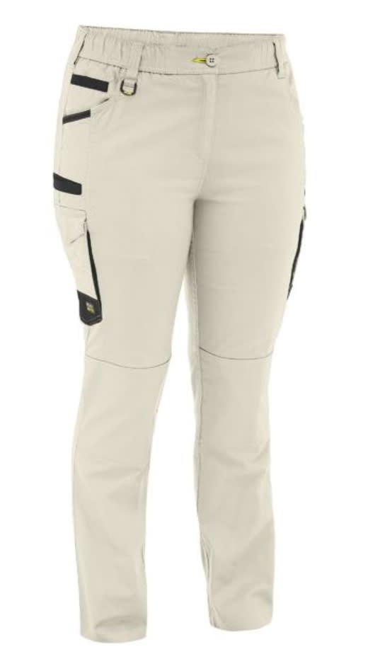 Bisley, FLX & Move Elastic Waist Women's Cargo - Stone (Size: 20)