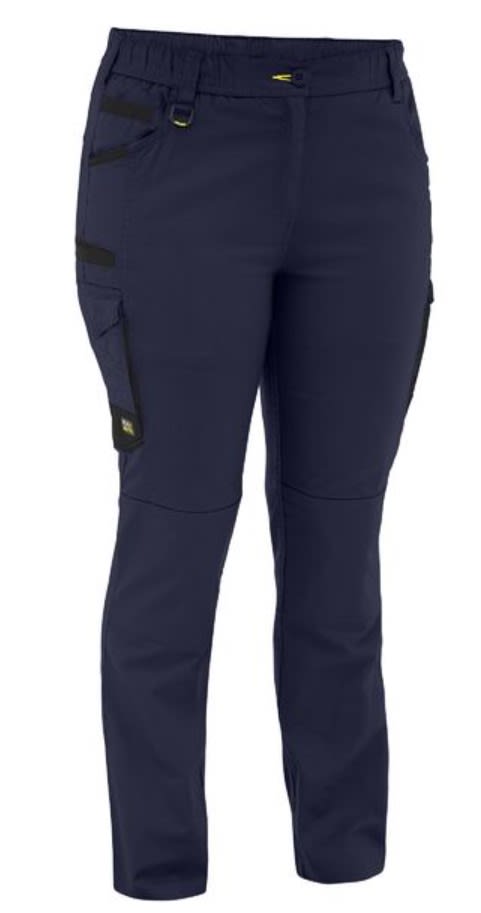 Bisley, FLX & Move Elastic Waist Women's Cargo - Navy (Size: 12)