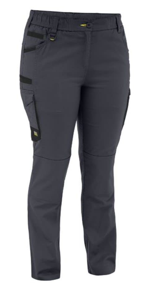 Bisley, FLX & Move Elastic Waist Women's Cargo - Charcoal (Size: 10)