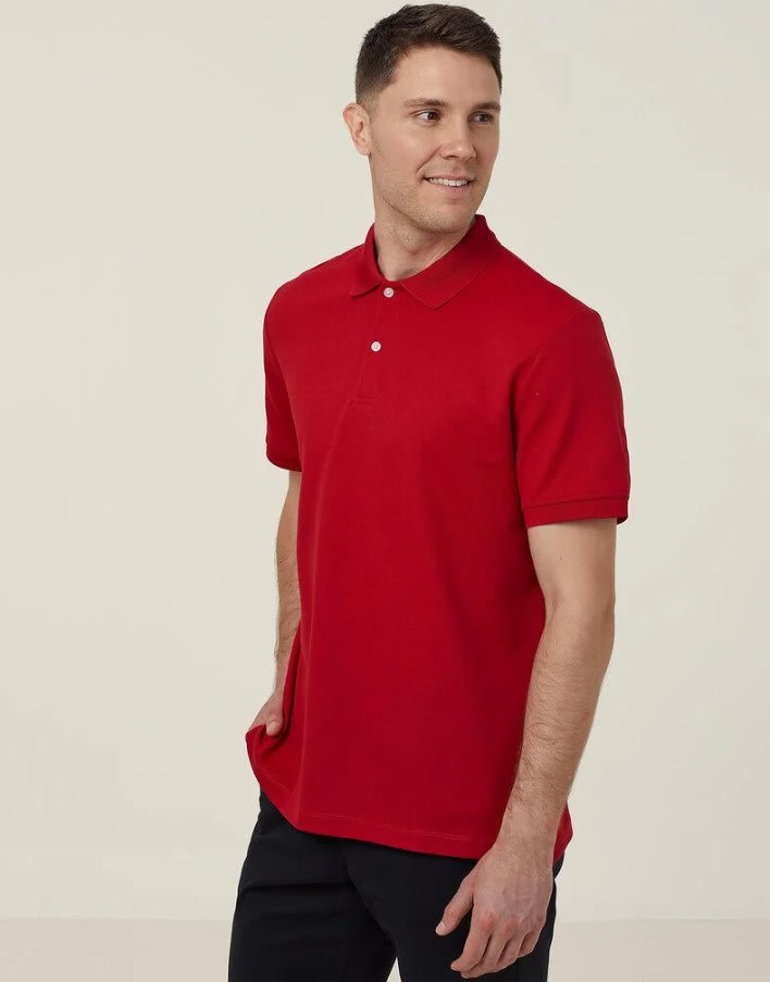 NNT, Men's Anti-bacterial Polyface Polo, CATJ2M - Red (Size: 2XL)