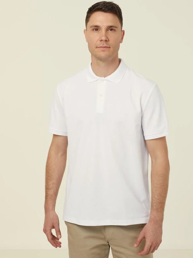 NNT, Men's Anti-bacterial Polyface Polo, CATJ2M - White (Size: S)