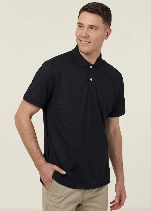 NNT, Men's Anti-bacterial Polyface Polo, CATJ2M - Black (Size: 2XL)