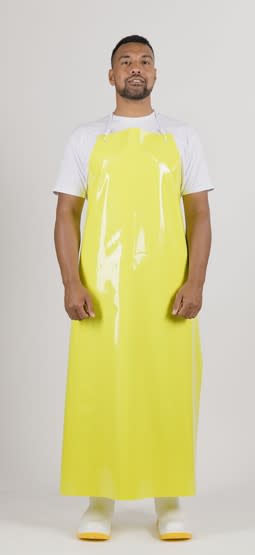 TPU Heavy Duty Apron with Hooks and Ties 900x1350mm 5pk - Yellow