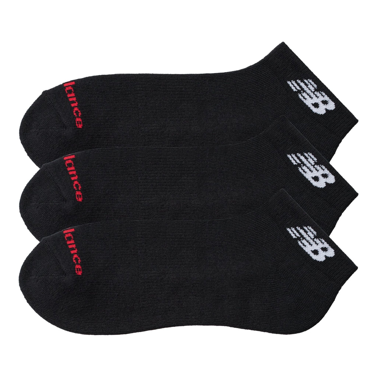 New Balance Low Cut Socks 3pk - Black - L