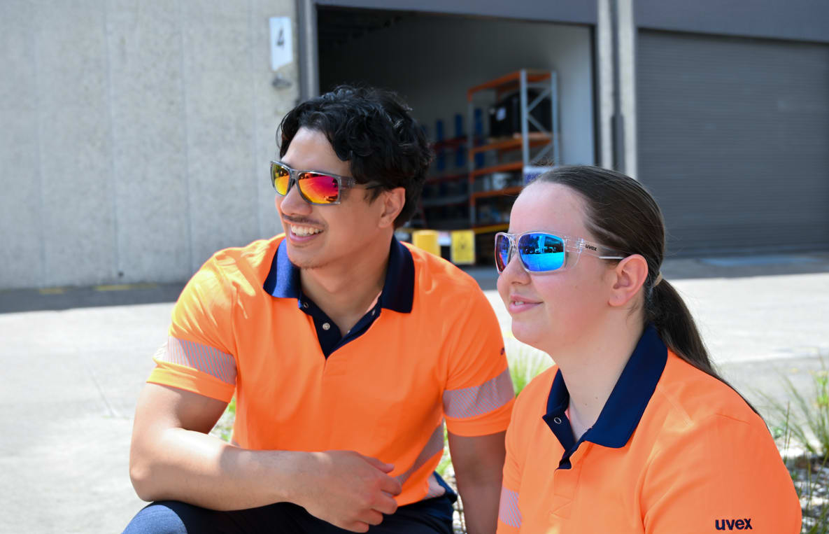 Uvex Aquarius Safety Glasses Blue Mirror