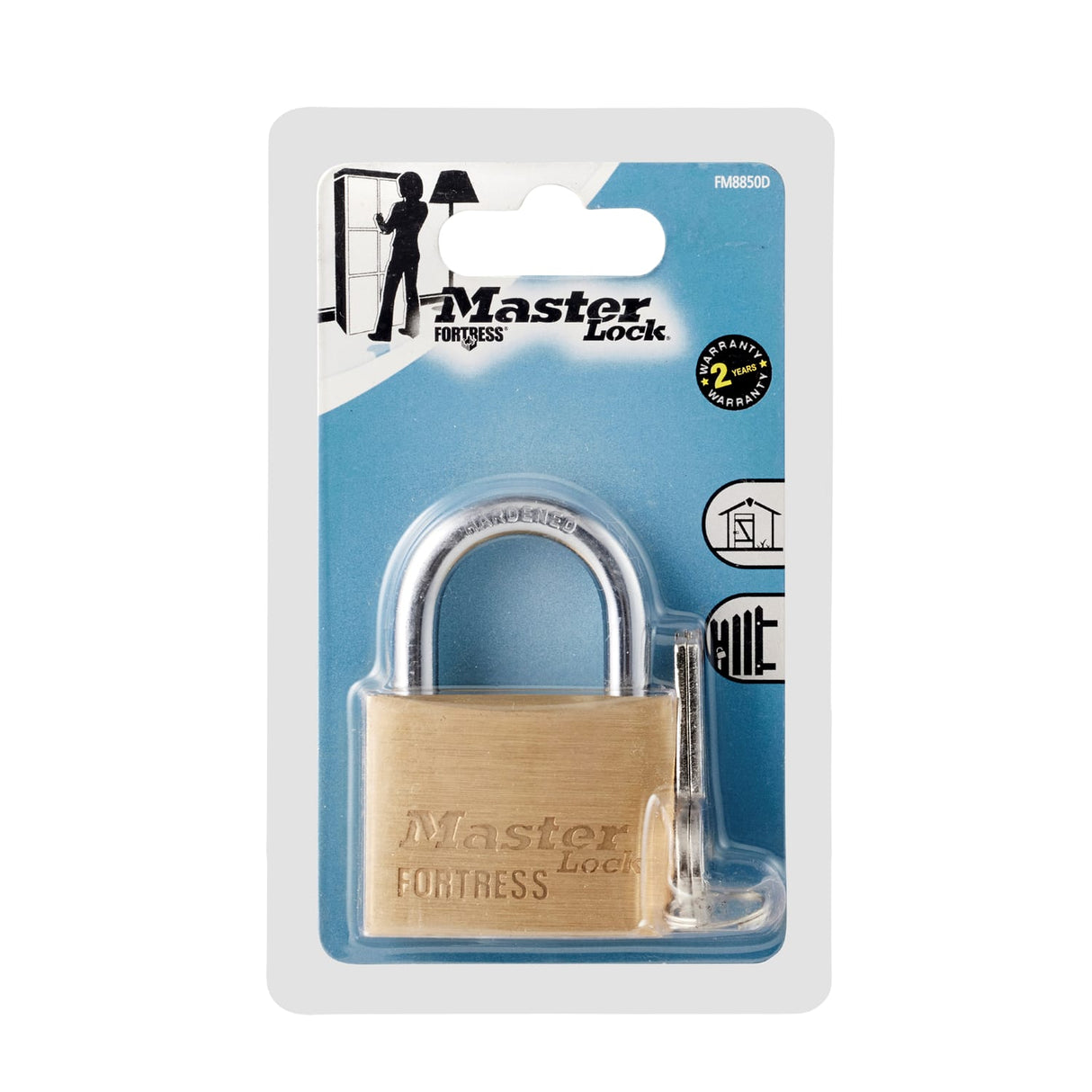 Masterlock Fortess Padlock 50mm Brass (Each)